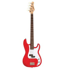Austin Classic Double Cutaway Bass – Red - APB200RD