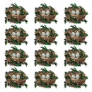 Melrose Twig Bird Nest with Eggs and Boxwood Foliage (Set of 12)