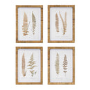 Melrose Wood Framed Fern Print Wall Decor, Rustic, Wood