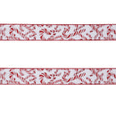 Melrose Candy Cane Print Wired Ribbon (Set of 2)