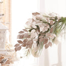 Melrose Glittered Leaf Spray (Set of 6)