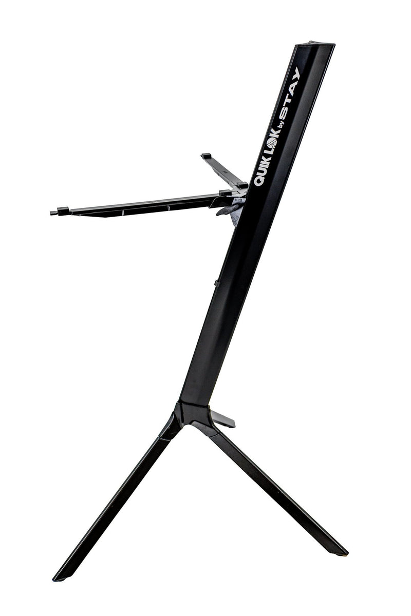 Quik Lok Stay Slim 1-Tier Keyboard Stand - Black
