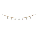 Melrose Wood Beaded Wool Tree Garland (Set of 2)