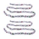 Melrose Tinsel Sleigh Bell Ornament Garland (Set of 2)
