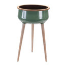 Melrose Metal Planter with Wood Legs 24"H Planter