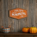 Melrose Framed Metal Farm Fresh Pumpkins Sign 19.5"L