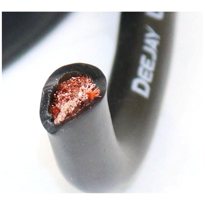 DEEJAY LED 4AWG 100ft Power Cable Black Copper TBH4100BLKCOPPER