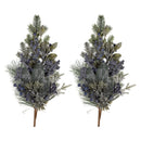 Melrose Frosted Blueberry Pine Spray (Set of 2)