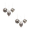 Silver Pine Cone Glass Ornament with Snowy Accent (Set of 6)