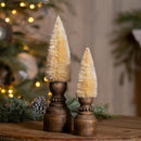 Melrose Mini Bottle Brush Tree on Pedestal (Set of 2)
