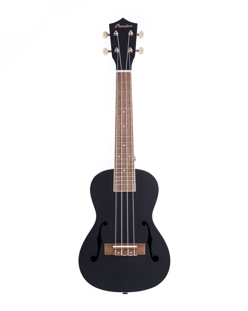Bamboo Violin-Style Concert Ukulele 23″ - Black - U23‑VIO‑BK