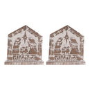 Melrose White Washed Nativity Sign (Set of 2)