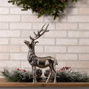 Melrose Etched Aluminum Deer Statue 17.5"H