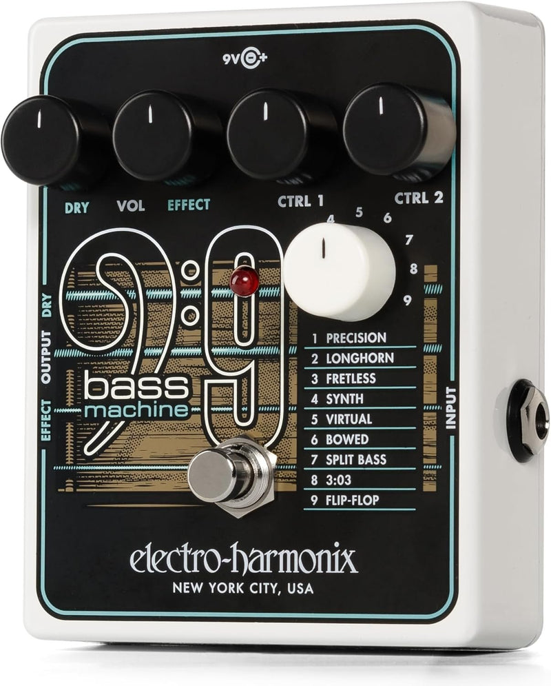Electro-Harmonix BASS9 Bass Machine Guitar Pedal – Guitar-to-Bass Emulator