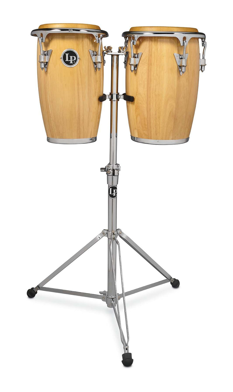 Latin Percussion LP-JRX-AW 8" & 9" Junior Conga Set w/ Double Stand - Siam Oak