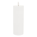 Melrose FIA Wick White Pillar Candle (Set of 2)
