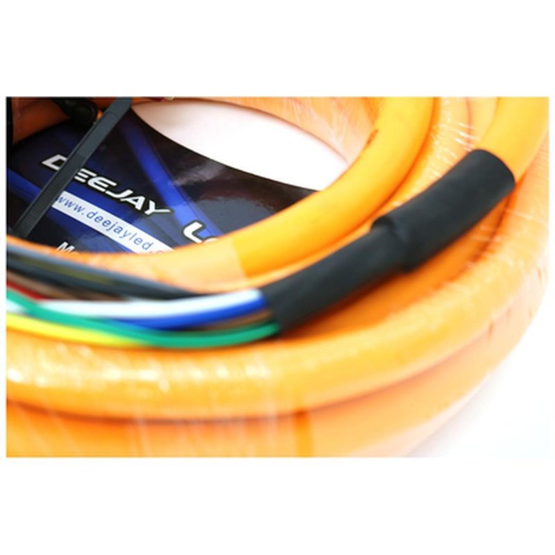 DEEJAY LED 52ft Multi-Amp Cable 10RCA Medusa Orange TBHMED52ORANGE
