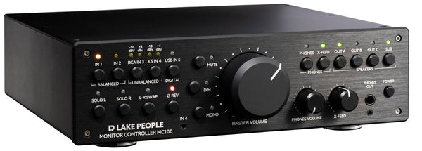 Lake People LP-MC100 5-In/3-Out Pro Monitor Controller w/ USB & Headphone Amp