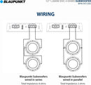 Blaupunkt BPW-HX120D 12" 1000W Dual Voice Coil Car Subwoofer