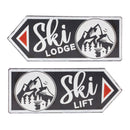 Melrose Ski Lift Lodge Sign (Set of 6)