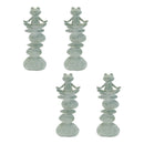 Melrose Yoga Frog on Rock Stack Statue (Set of 4)