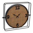 Melrose 20” Square Rustic Wall Clock, Rustic, Industrial, Battery Operated