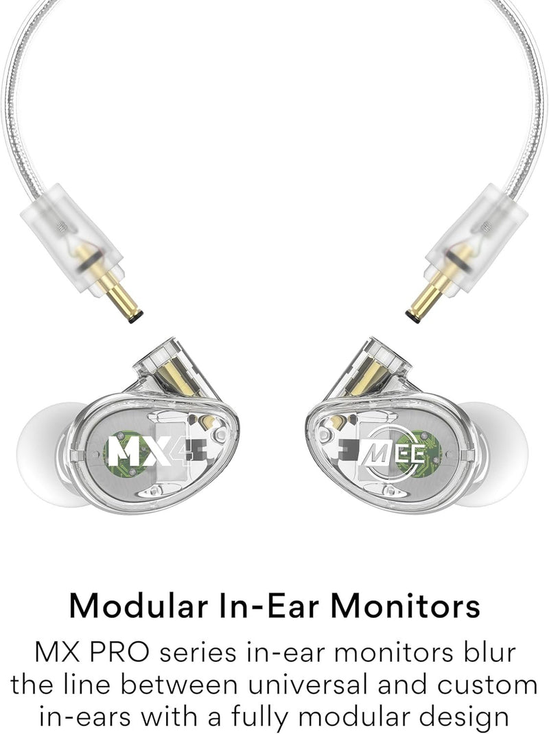 MEE Audio MX4 PRO Quad‑Driver Modular In‑Ear Monitors Clear – EP‑MX4PRO‑CL