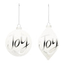 Melrose Frosted Glass Joy Ornament (Set of 6)