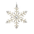 Jeweled Metal Snowflake Ornament (Set of 12)