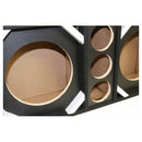 DEEJAY LED D10T3VYCARBON 2x10" Woofer 3xTweeter Speaker Enclosure – Carbon Texture
