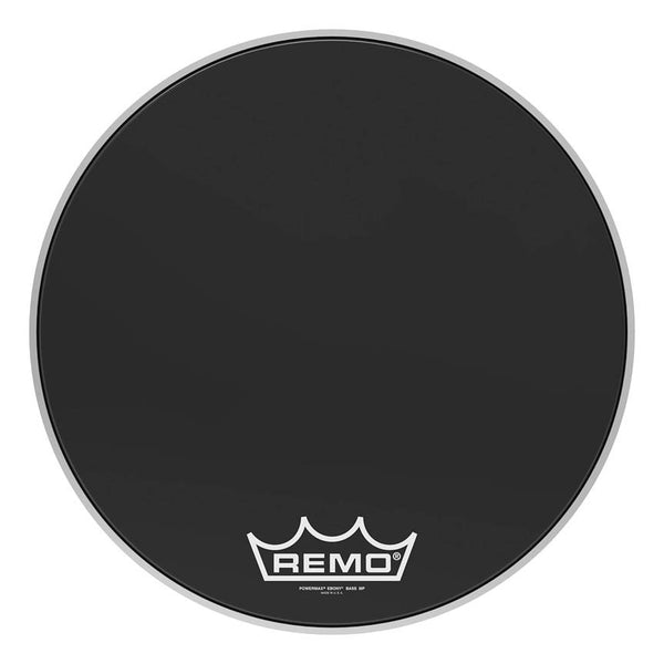 Remo PM-1420-MP Powermax Ebony Crimplock 20" Bass Drumhead