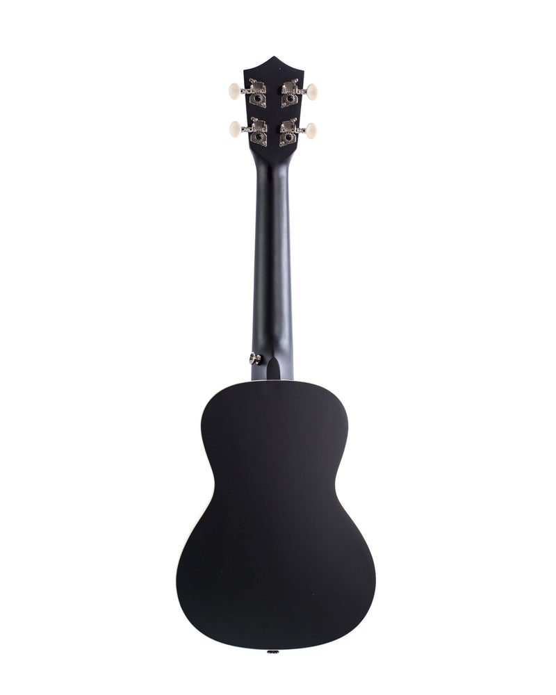 Bamboo Violin‑Style Concert Ukulele 23″ Black w/ EQ & Tuner - U23‑VIO‑BK‑Q