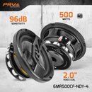 PRV Audio 6.5" 4 Ohm 500W Carbon Fiber Neodymium Midrange Speaker Pair
