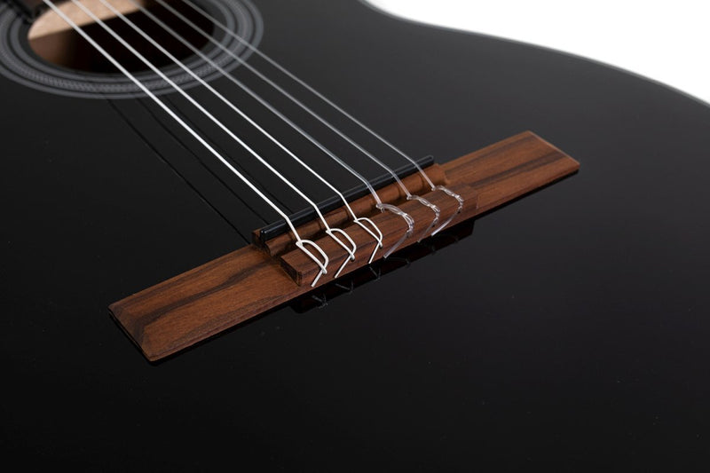 GEWA Student 4/4-Size Classical Guitar – Black High-Gloss Finish