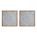 Melrose Framed Paper Mache Wall Art, Modern, Wood