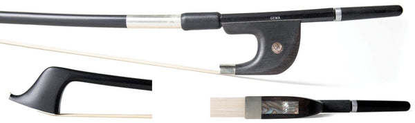 GEWA Carbon 1/2 Size German Bass Bow - Ebony Frog - A71BG50C