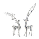 Melrose Metal Deer Statue (Set of 2)