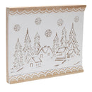 Melrose Carved Wood Winter Village Wall Art 19"L