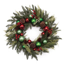Melrose Mixed Pine Ornament and Pincone Wreath 28"D