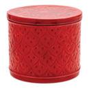 Melrose Red Metal Container with Lid (Set of 2)