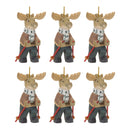 Moose on Skis Ornament (Set of 6)