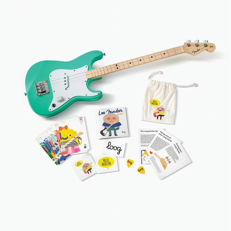 Loog Guitars Fender X Loog 3-String Stratocaster - Sea Foam Green - LGPROEFSG