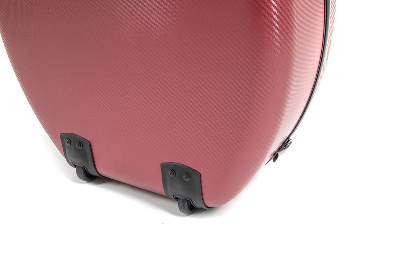 PURE by GEWA Polycarbonate 4.8 Cello Case – Red with Wheels