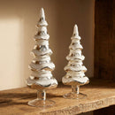 Melrose Snowy Glass Pine Tree (Set of 2)