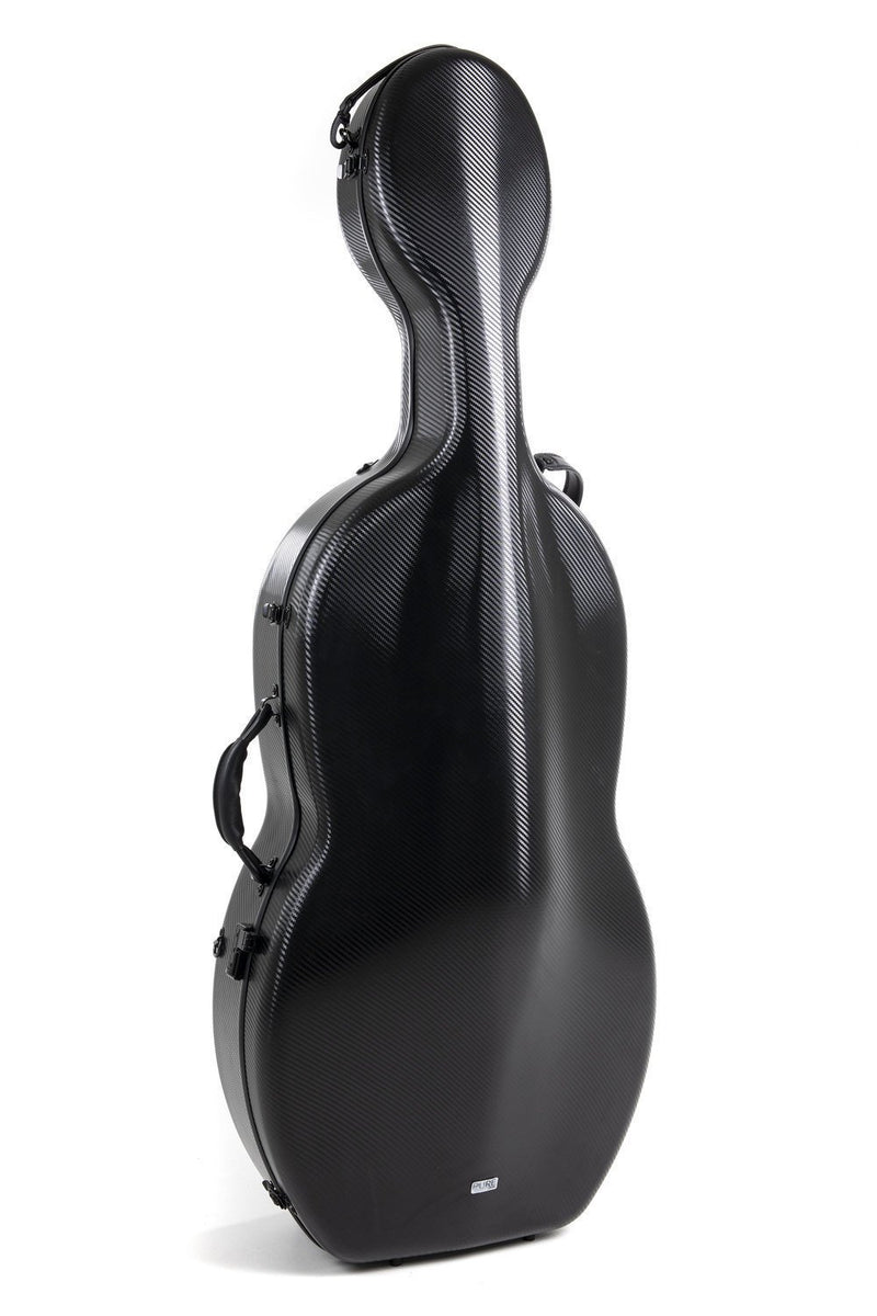 GEWA PURE Polycarbonate 4.8 Cello Case - Black, Lightweight w/ Wheels