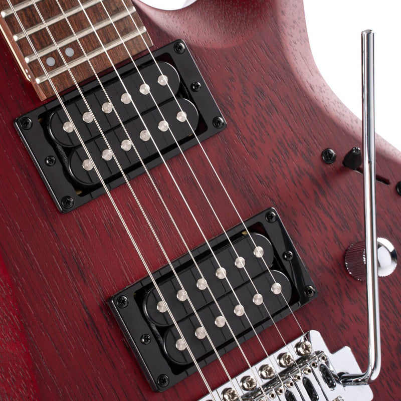 Cort X100 X Series Electric Guitar Open Pore Black Cherry X100OPBC