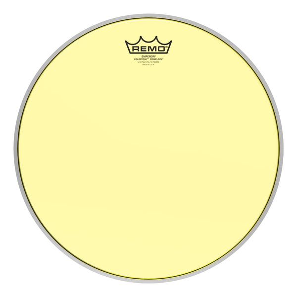 Remo Emperor Colortone Crimplock Yellow 14" Tenor Drumhead - BE-0314-CT-YEMP