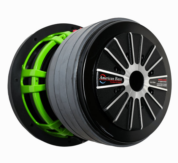 American Bass Godzilla 8" Dual 1200 Watt RMS 2-Ohm Subwoofer