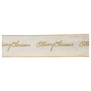 Melrose Embroidered Merry Christmas Wired Ribbon 4" x 5 Yds.
