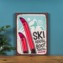 Melrose Framed Ski Lodge Wall Sign 15.5"H